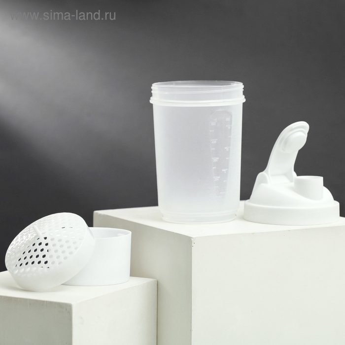 Шейкер спортивный с чашей под протеин, 500 мл Шейкер спортивный с чашей под протеин, 500 мл