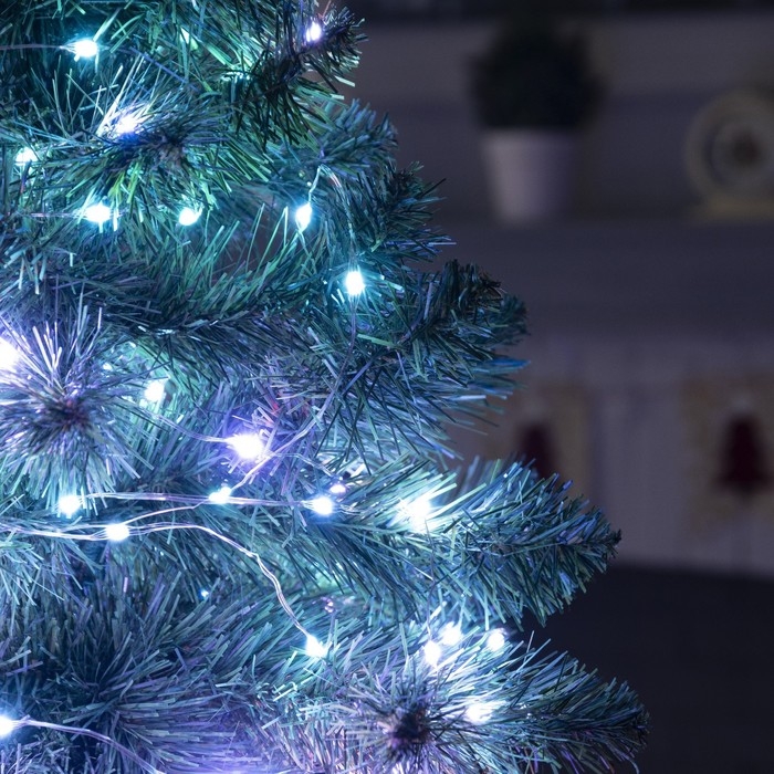 Гирлянда «Нить» 10 м роса, IP20, серебристая нить, 100 LED, пульт ДУ, свечение RGB, USB Гирлянда «Нить» 10 м роса, IP20, серебристая нить, 100 LED, пульт ДУ, свечение RGB, USB