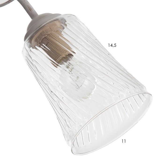 Люстра Люстра "Глория" 3xE14 40Вт белый с золотой патиной 61,5х61,5х27 см BayerLux