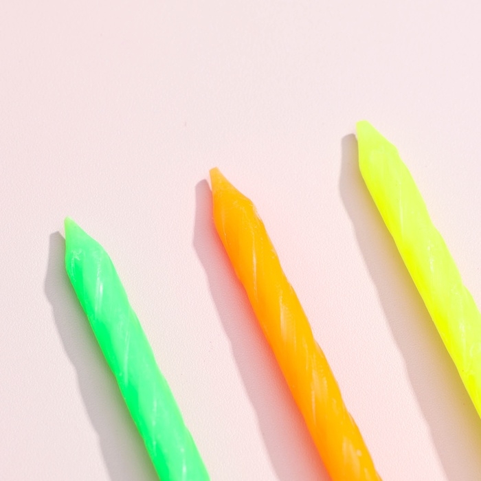 Свечи в торт Свечи в торт "Красочные", 6 см, классические, набор 10 шт