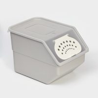 Контейнер для овощей Доляна, 11,2 л, 32,3×22×21,7 см, серый Контейнер для овощей Доляна, 11,2 л, 32,3×22×21,7 см, серый