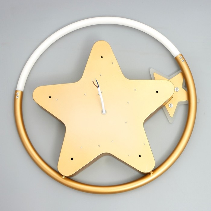 Люстра с ПДУ 2222/1 LED 110Вт диммер золото 48х48х7 см BayerLux