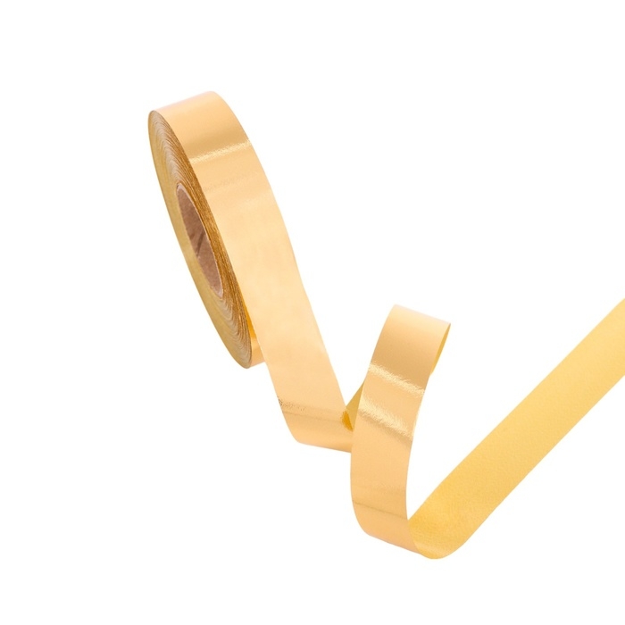 Лента металлизированная, золотая, 2 см х 45 м Лента металлизированная, золотая, 2 см х 45 м