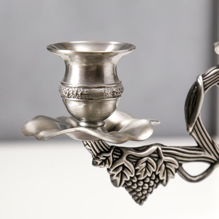 Подсвечник металл на 3 свечи Подсвечник металл на 3 свечи "Виноградная лоза" 24,5х27,5х12 см