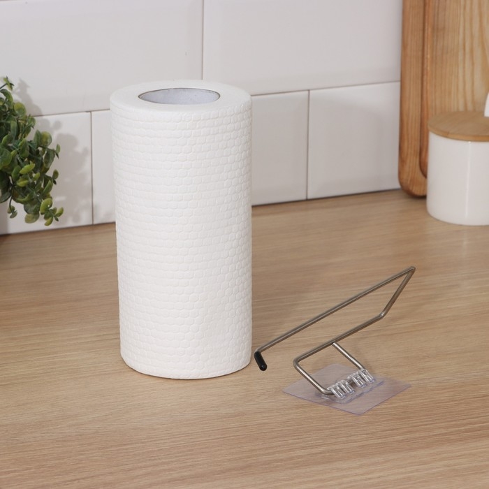Салфетки в рулоне многоразовые безворсовые в наборе с держателем Доляна, 100 шт, 20×20 см, цвет белый Салфетки в рулоне многоразовые безворсовые в наборе с держателем Доляна, 100 шт, 20×20 см, цвет белый
