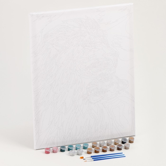 Картина по номерам на холсте с подрамником с золотой краской «Семья львов», 40 х 50 см Картина по номерам на холсте с подрамником с золотой краской «Семья львов», 40 х 50 см