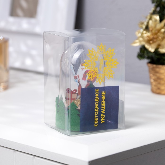 Светодиодная фигура под куполом «Дед Мороз» 6 × 10 × 6 см, дерево, батарейки LR1130х3 (в комплекте), свечение тёплое белое