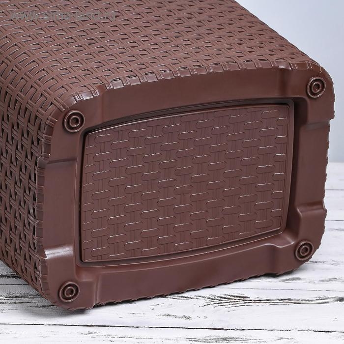 Корзина бельевая с крышкой «Ротанг», 40 л, 37×29×48 см, цвет коричневый Корзина бельевая с крышкой «Ротанг», 40 л, 37×29×48 см, цвет коричневый