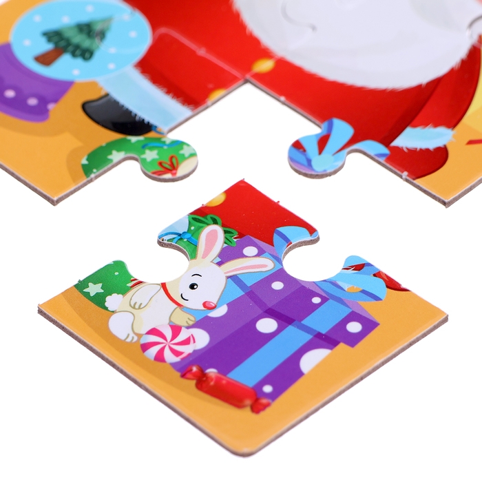 Макси-пазлы 8 в 1 «Ждут зверята Новый год», 48 деталей