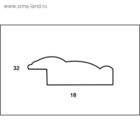 Рама для картин (зеркал) 40 х 50 х 3.2 см, пластиковая, Daria, белая