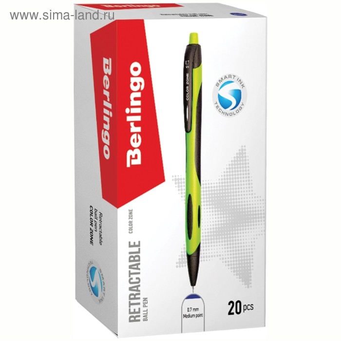 Ручка шариковая автоматическая ColorZone, узел 0.7 мм, чернила синие, микс Ручка шариковая автоматическая ColorZone, узел 0.7 мм, чернила синие, микс