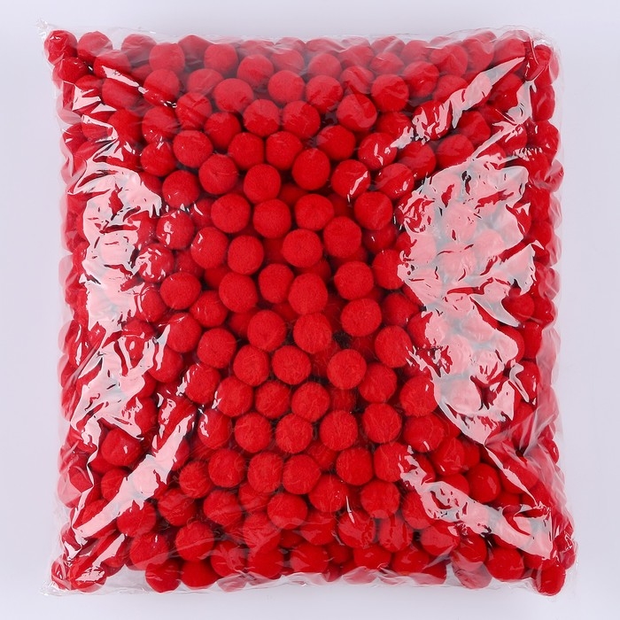 Набор деталей для декора &laquo;Бомбошки&raquo;, набор 1000 шт., размер 1 шт. &mdash; 2 см, цвет красный