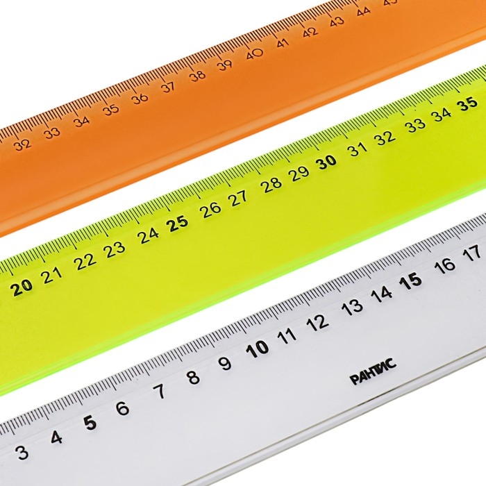 Набор линеек 3 штуки, Calligrata 25/40/50 см прозрачные, МИКС Набор линеек 3 штуки, Calligrata 25/40/50 см прозрачные, МИКС