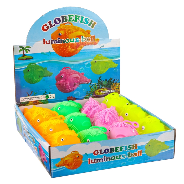 Ёжка «Рыбка» световой, цвета МИКС