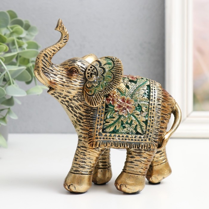 Сувенир полистоун Сувенир полистоун "Слон - Экзотические цветы" 12х5,5х14 см