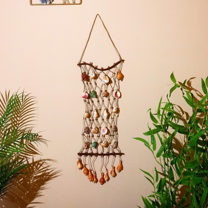 Подвесной сувенир Подвесной сувенир "Дары моря" ракушки 23х3х77 см