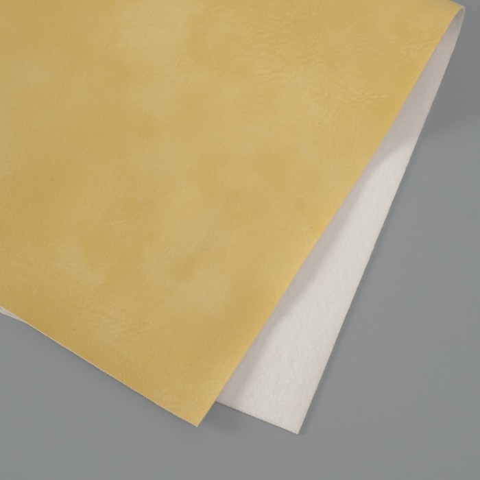 Лист для творчества иск.кожа Лист для творчества иск.кожа "Масло. Матовый" жёлтый лист 33х20 см толщина 0,74 мм