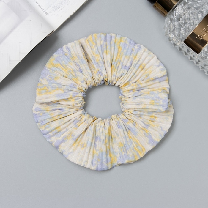 Резинка для волос Резинка для волос "Орбита" жатка весна, 12 см, жёлто-голубой
