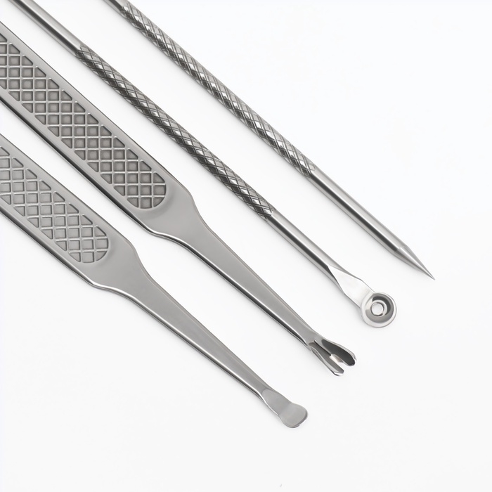 Набор маникюрный, 10 предметов, в футляре, красный Набор маникюрный, 10 предметов, в футляре, красный