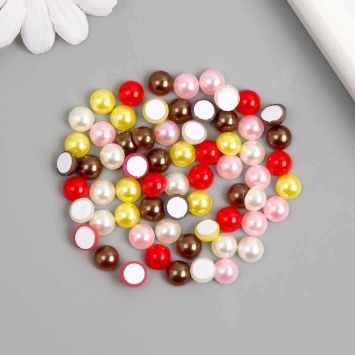 Жемчужинки самоклеящиеся Жемчужинки самоклеящиеся "Ассорти 1" d-0,7 см набор 10 гр