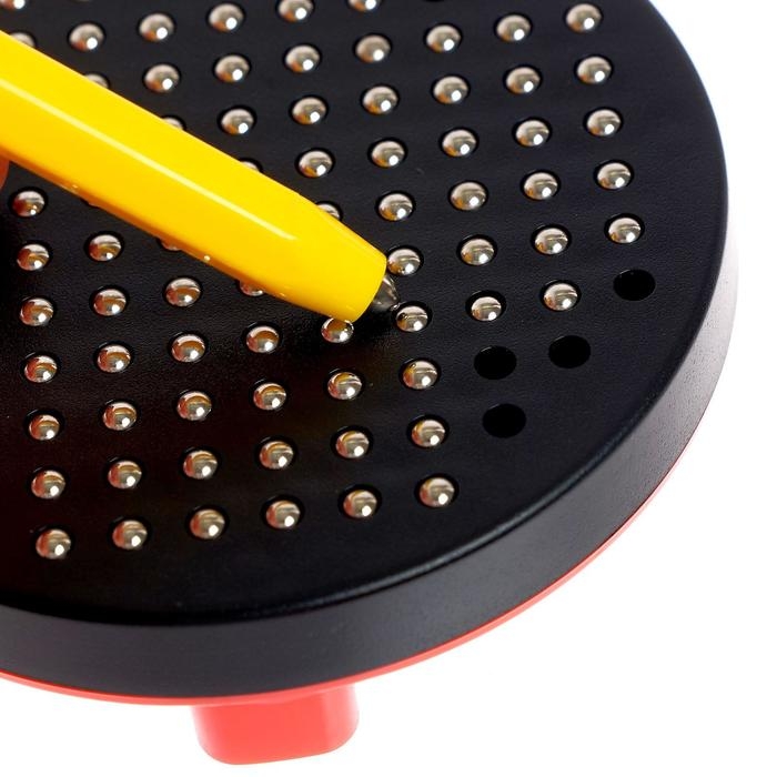 Планшет обучающий «Магнитное рисование», 120 отверстий, с креплением на обороте, цвет чёрный