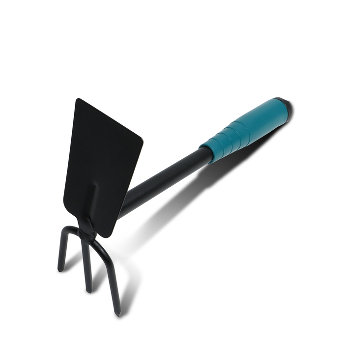 Мотыжка комбинированная Greengo, длина 28 см, 3 зубца, пластиковая ручка Мотыжка комбинированная Greengo, длина 28 см, 3 зубца, пластиковая ручка