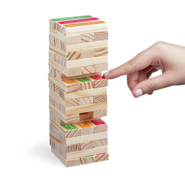 Падающая башня-дженга &laquo;Джемба&raquo; с фантами, 54 бруска, 5+