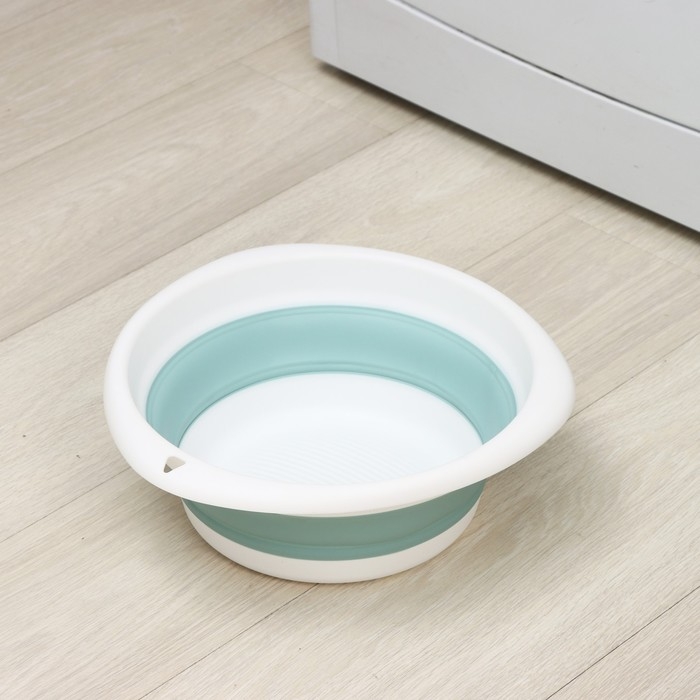 Таз складной «Флекс», 5.5 л, 32.5×33×4.5 см, цвет морская волна Таз складной «Флекс», 5.5 л, 32.5×33×4.5 см, цвет морская волна