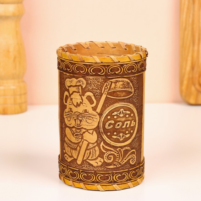 Туес для специй «Хомяк», соль, 8х8х14 см, береста Туес для специй «Хомяк», соль, 8х8х14 см, береста