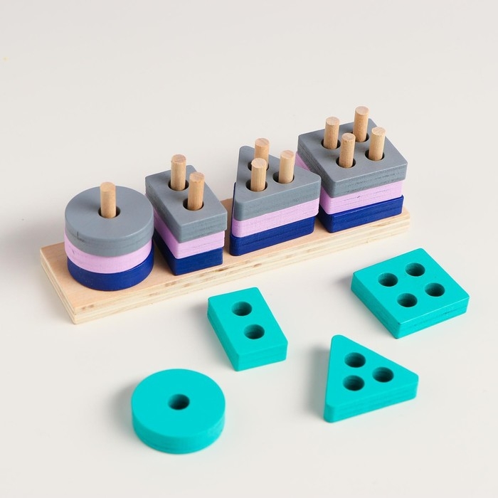 Детская развивающая пирамидка «Собери сам» 4,2×3,5×13 см Детская развивающая пирамидка «Собери сам» 4,2×3,5×13 см