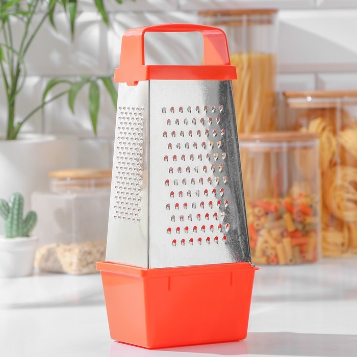 Тёрка «Комфорт», 4 грани и контейнер 450 мл, 11×8,5×27 см, цвет МИКС Тёрка «Комфорт», 4 грани и контейнер 450 мл, 11×8,5×27 см, цвет МИКС