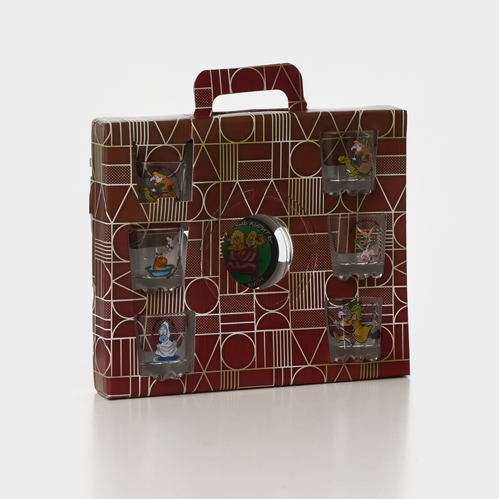 Набор «Приколы», 6 стопок 50 мл, пепельница, МИКС Набор «Приколы», 6 стопок 50 мл, пепельница, МИКС