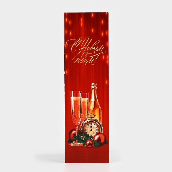 Коробка подарочная новогодняя складная «Шампанское », 9.5 х 32.5 х 9.5 см, Новый год Коробка подарочная новогодняя складная «Шампанское », 9.5 х 32.5 х 9.5 см, Новый год