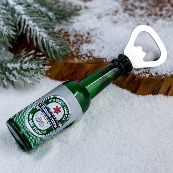 Новогодний магнит-открывашка «Новый год: Больших открытий», 4,3 х 14 х 4,3