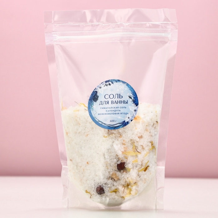 Соль для ванны с календулой и можжевеловой ягодой, 400 г, Новый Год Соль для ванны с календулой и можжевеловой ягодой, 400 г, Новый Год
