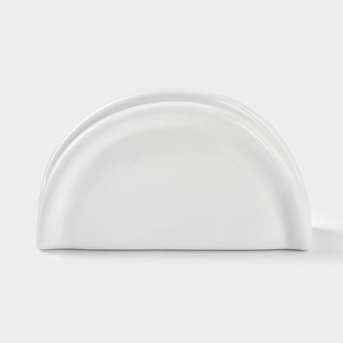 Салфетница керамическая «Классика», 11,5×3,5×6 см, цвет белый Салфетница керамическая «Классика», 11,5×3,5×6 см, цвет белый