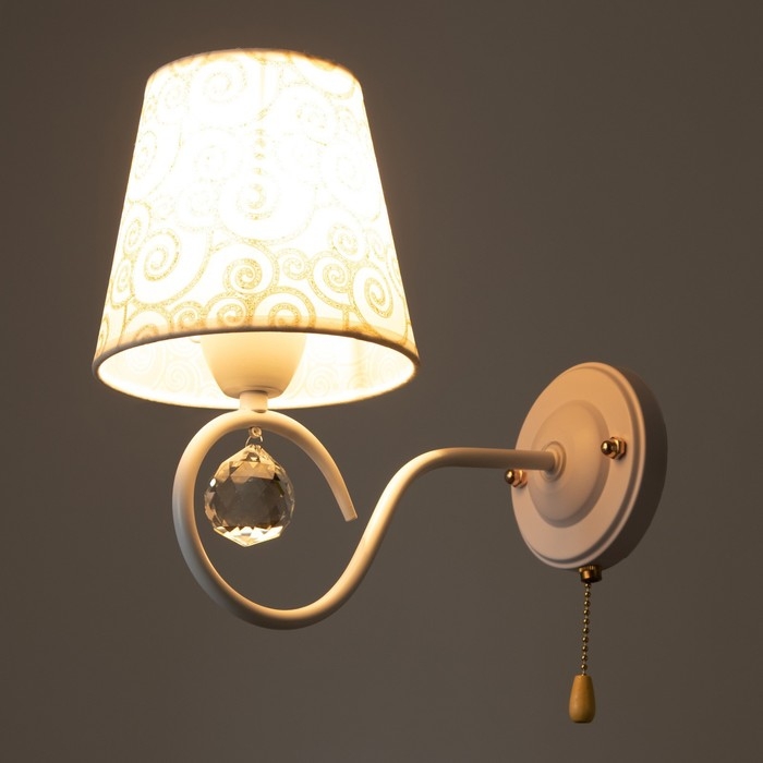 Бра "Джема" 1х40Вт E14 белый  патинированное 20х15х26 см.