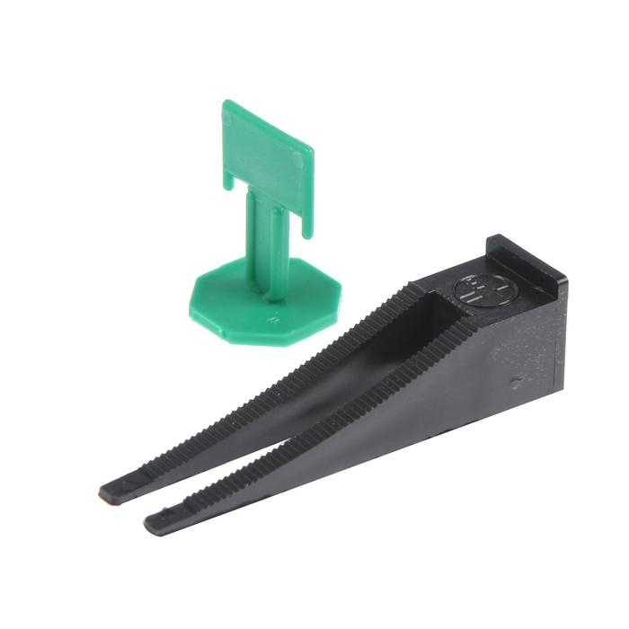 Система выравнивания плитки  Система выравнивания плитки "ПСВП", Зажим 3 мм + Клин (250/250 шт.), коробка