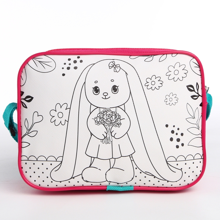 Сумка детская для девочки через плечо  Сумка детская для девочки через плечо "Зайчик с букетом" 17х13х5 см