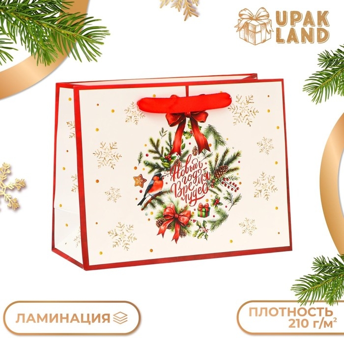 Пакет ламинированный «Время чудес!», MS 23 × 18 × 10 см Пакет ламинированный «Время чудес!», MS 23 × 18 × 10 см