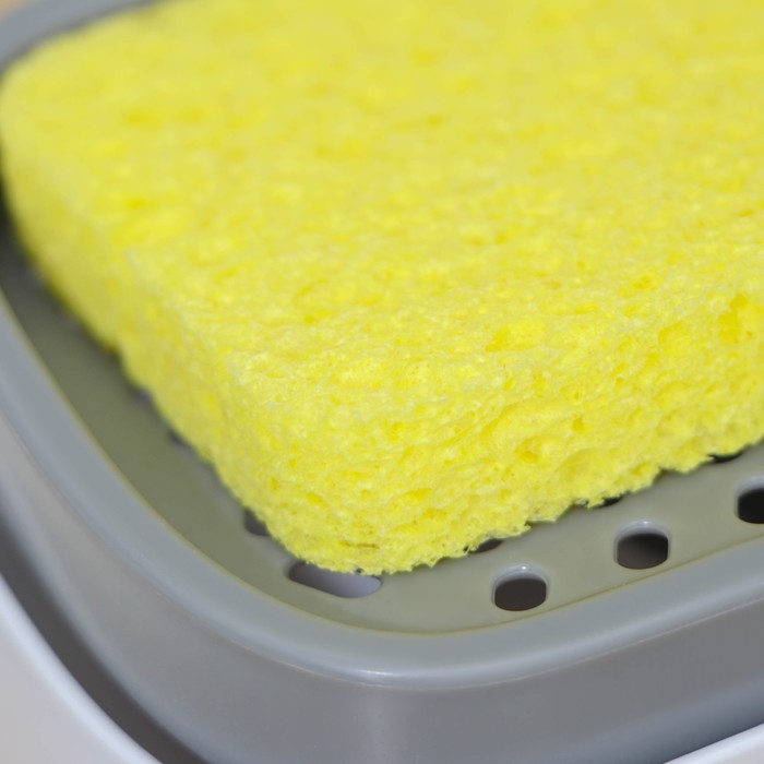 Дозатор для моющего средства с подставкой для губки Raccoon, губка в комплекте Дозатор для моющего средства с подставкой для губки Raccoon, губка в комплекте