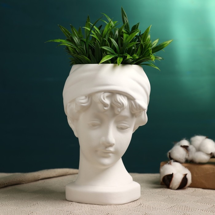 Кашпо - ваза  Кашпо - ваза "Деметра" белое, 21х18см