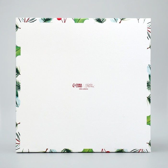 Коробка подарочная «Зимних чудес», 26.2 х 26.2 х 14 см, Новый год Коробка подарочная «Зимних чудес», 26.2 х 26.2 х 14 см, Новый год