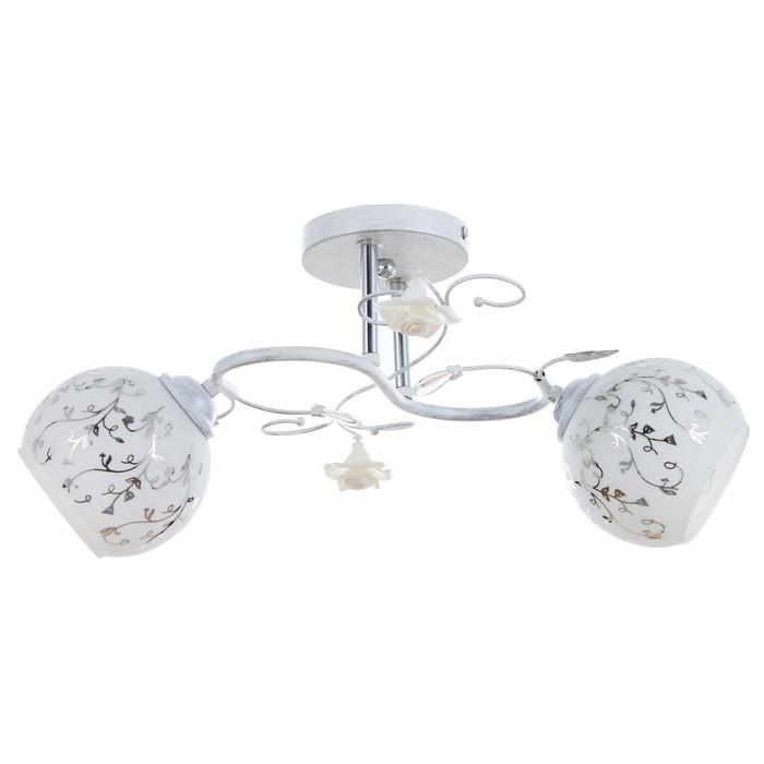 Люстра Люстра "Ладель" 2хЕ27 40Вт белый 50х25х25 см BayerLux