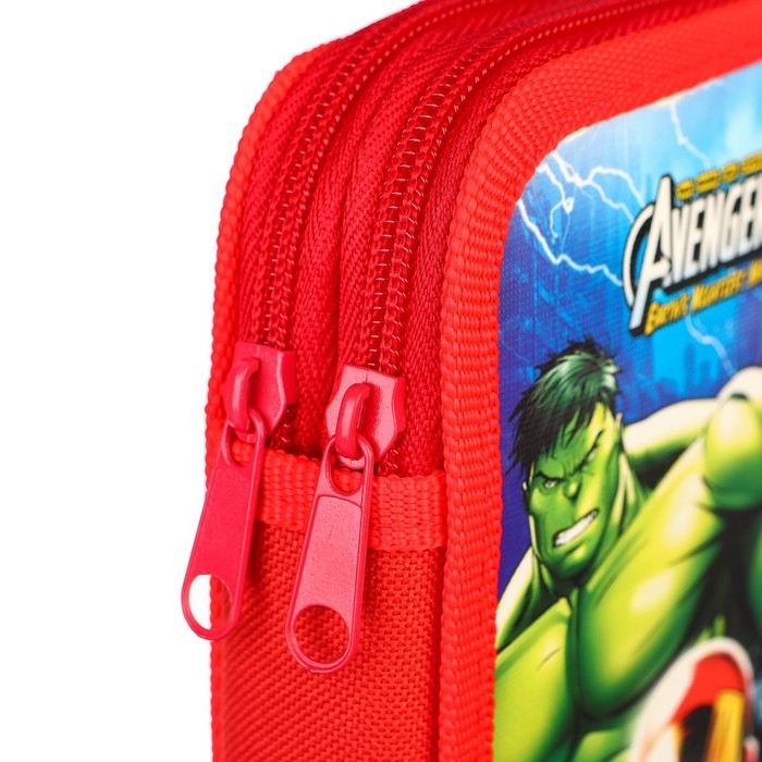 Пенал 2 секции,125х205х40 мм, ламинированный картон, Мстители Пенал 2 секции,125х205х40 мм, ламинированный картон, Мстители