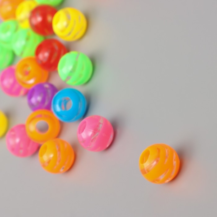 Бусины для творчества пластик Бусины для творчества пластик "Шар зебра" цветные МИКС набор 20 гр 1,2х1,2х1,2 см