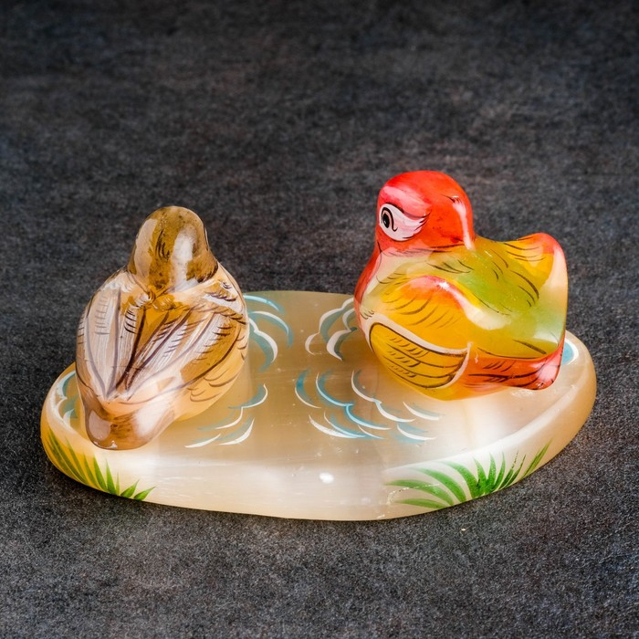 Сувенир «Птички мандаринки», 9,5×7×4 см, селенит Сувенир «Птички мандаринки», 9,5×7×4 см, селенит