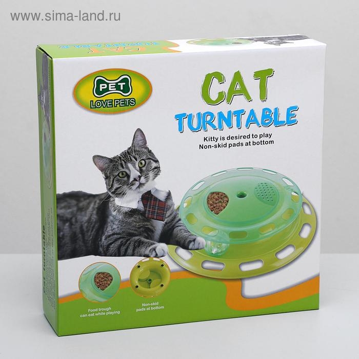 Игровой комплекс для кошек с отсеками для корма и шариком (картоная коробка), микс Игровой комплекс для кошек с отсеками для корма и шариком (картоная коробка), микс