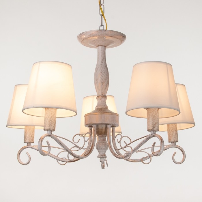 Люстра 2149/5 E14 40Вт белый с золотой патиной 57х57х38 см BayerLux