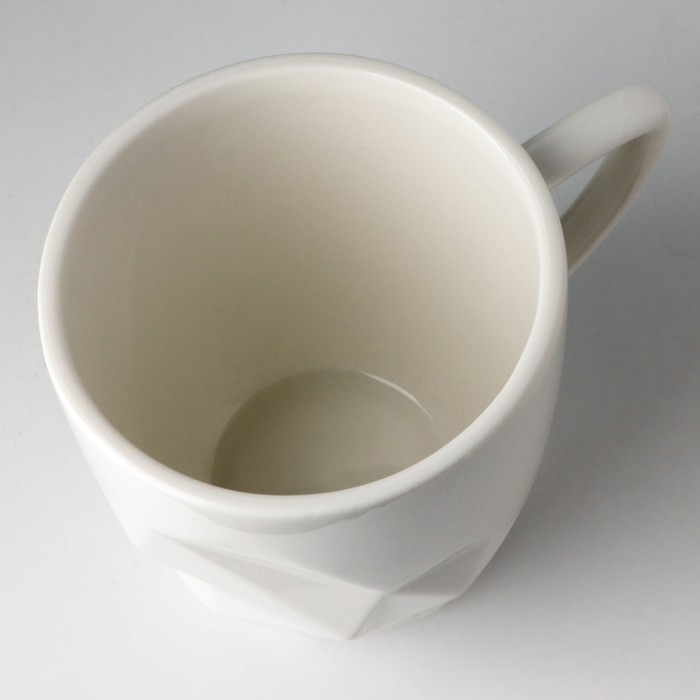 Кружка керамическая «Мрамор», бело-синяя, 350 мл, цвет белый Кружка керамическая «Мрамор», бело-синяя, 350 мл, цвет белый